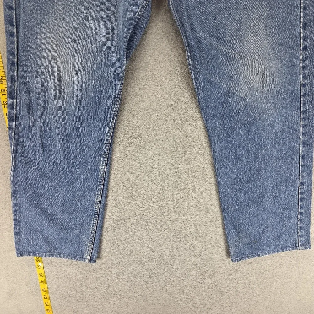 Vintage Levis‎ 521 Jeans Mens Blue Medium Wash Tapered Zip Fly Fits 33x27